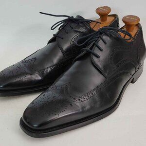 Magnanni for Neiman Marcus Black Leather Wingtip Brogue Shoes Men's 11 M